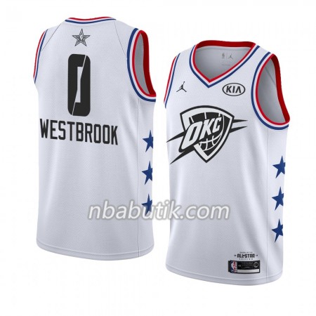 NBA Mænd Trøje Oklahoma City Thunder Russell Westbrook 0 2019 All-Star Jordan Brand Hvid Swingman NBA Mænd Trøje Oklahoma City Thunder Russell Westbrook 0 2019 All-Star Jordan Brand Hvid Swingman